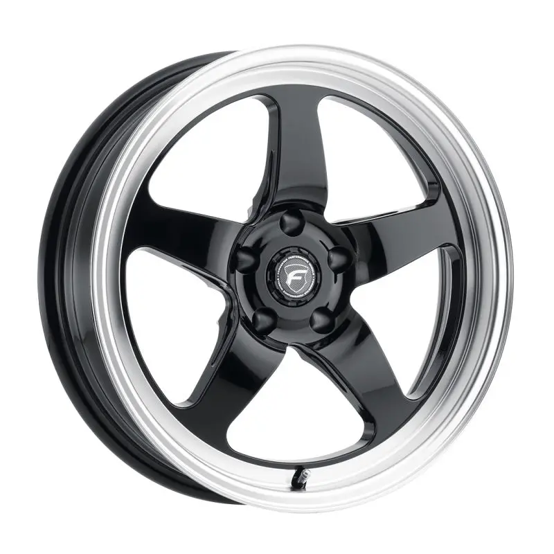 Forgestar F091 Drag Wheel – 18X5.0", 5X114.3, Et-23, Gloss Black W/ Machine-Finished Lip, 78.1Mm Hub 1