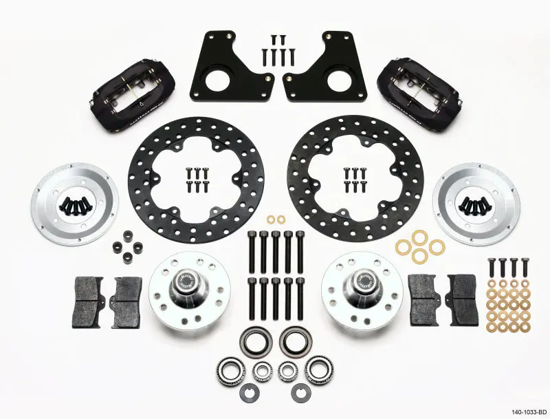 Wilwood Forged Dynalite Front Drag Brake Kit With Drilled Rotors For 1979–1987 Gm G-Body Vehicles 1