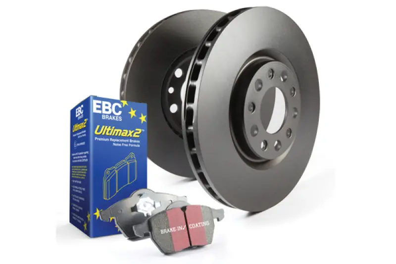 Ultimax2 & Rk Rotors Complete Brake Kit — Front And Rear Discs With Premium Pads 1