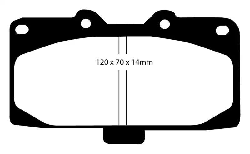 Ebc Redstuff Front Brake Pads For 1989–1995 Nissan Skyline R32 Gt-R (2.6L Twin Turbo) 1