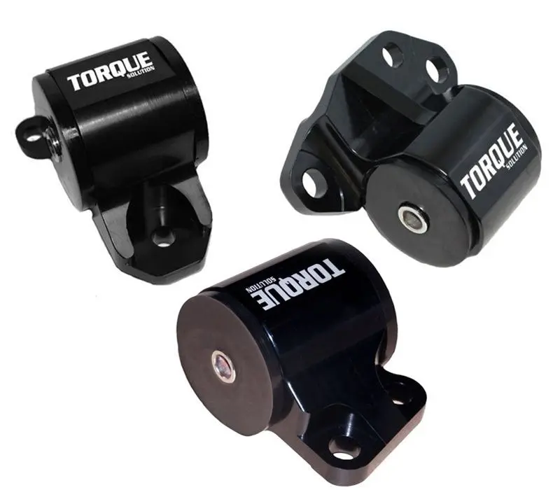 Torque Solution Billet Aluminum Engine Mount Kit – 3-Piece Set For Honda Civic (1992–1995), Acura Integra (1994–2001), And Honda Del Sol (1993–1997) 1