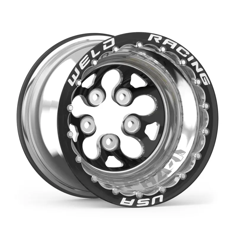 Weld Alpha-1 Black Double Beadlock Wheel – 15X12, 5X4.5, 3-Inch Backspace 1