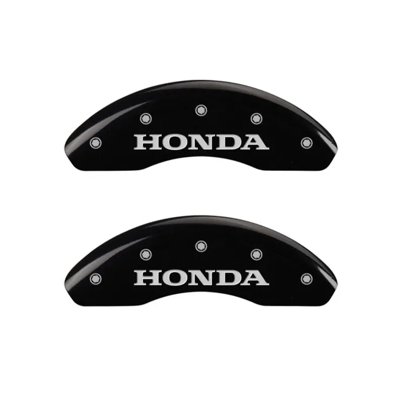 Mgp Engraved Caliper Covers – Front Honda Logo & Rear H Logo, Black Finish With Silver Accents 1