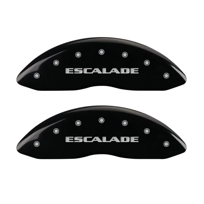 Mgp Engraved Caliper Covers – Black Finish With Silver Chrome Trim For Cadillac Escalade & Esv 1