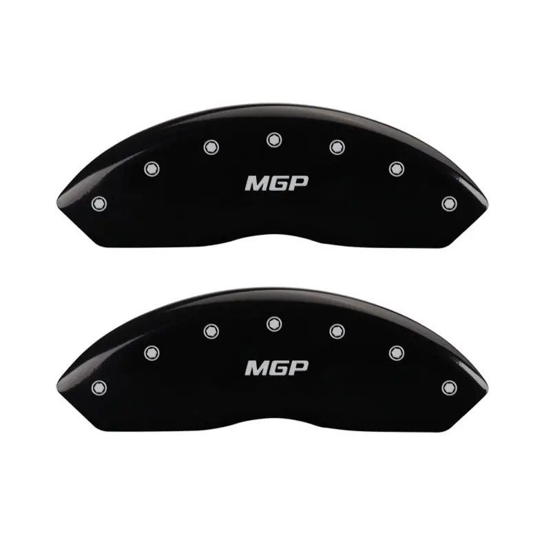 Mgp Engraved 4-Piece Caliper Cover Set – Mgp Logo, Black Finish With Silver Highlights 1