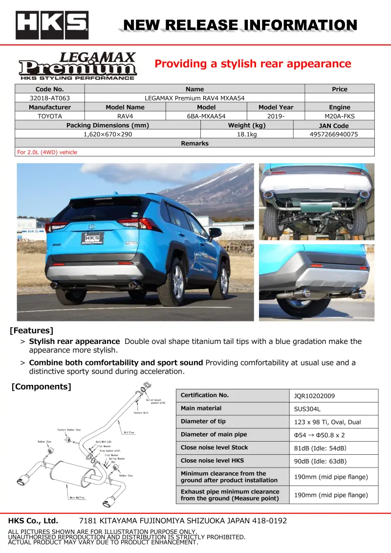 Hks Legamax Exhaust System – Premium Tuning Solution For Toyota Rav4 Mxaa54 1