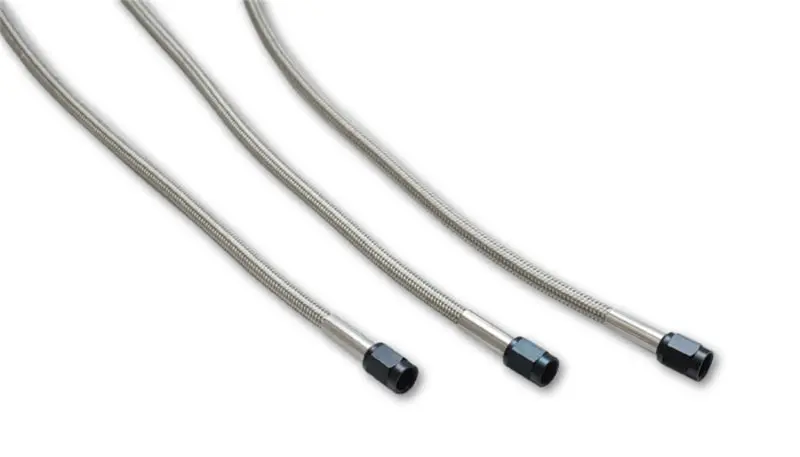 Vibrant Universal Oil Feed Kit – 3-Foot Teflon-Lined Stainless Steel Hose With Pre-Attached -3An Female Fittings 1