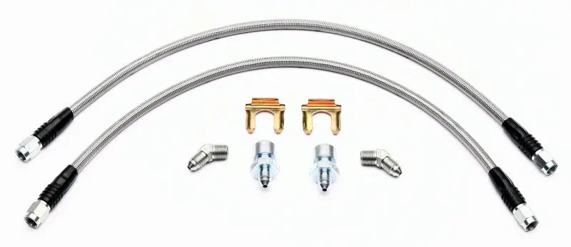 Wilwood Front Flexline Brake Hose Kit For 2005–Present C6 Corvette (Sl4, Sl6, W4/6A Caliper Fit) 1