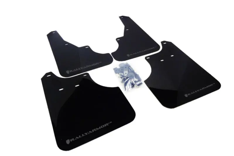 Rally Armor 2009+ Subaru Forester Ur Black Mud Flap W/ Grey Logo 1
