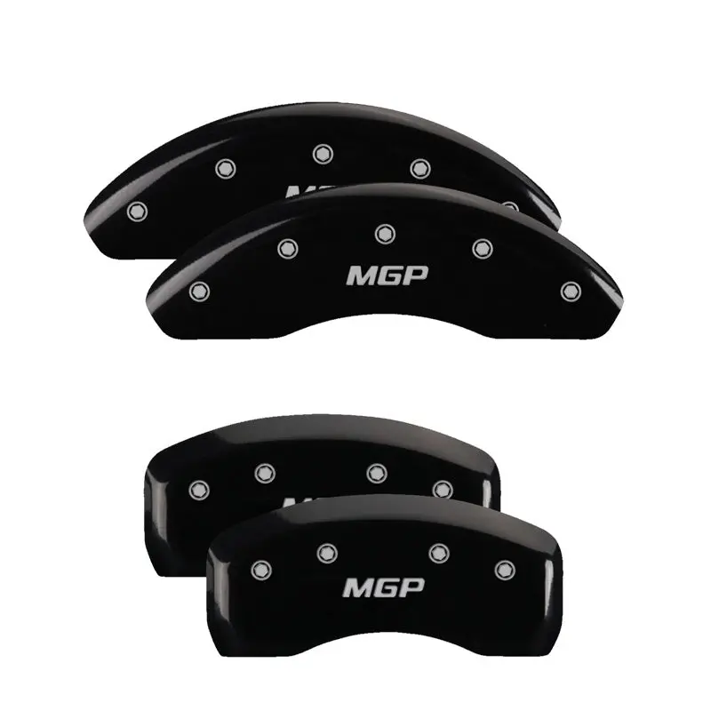 Mgp 4 Caliper Covers Engraved Front & Rear Mgp Black Finish Silver Char 2017 Hyundai Elantra 1