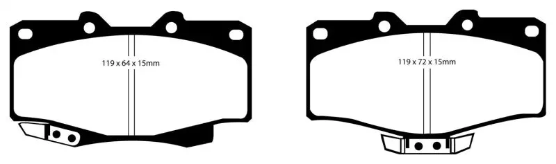 Ebc Greenstuff Front Brake Pads – Designed For 1990–1991 Toyota 4Runner 2.4L 1