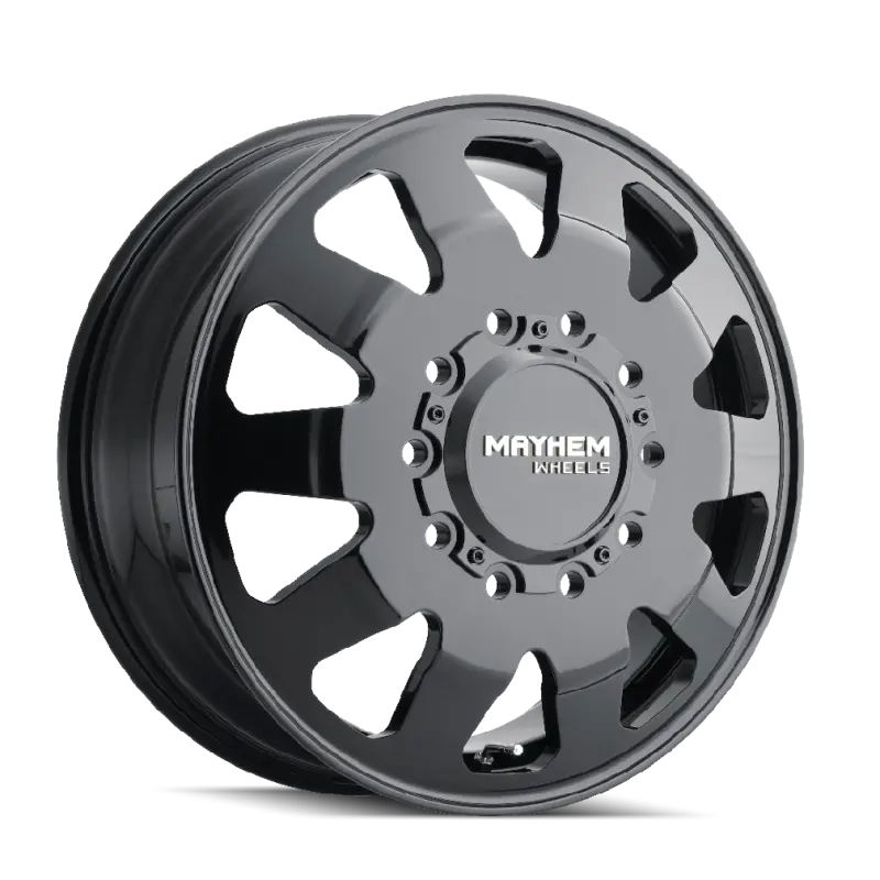 Mayhem 8181 Challenger Dually 22X8.25 / 10X225 Bp / 169Mm Offset / 170.1Mm Hub Full Black Wheel 1