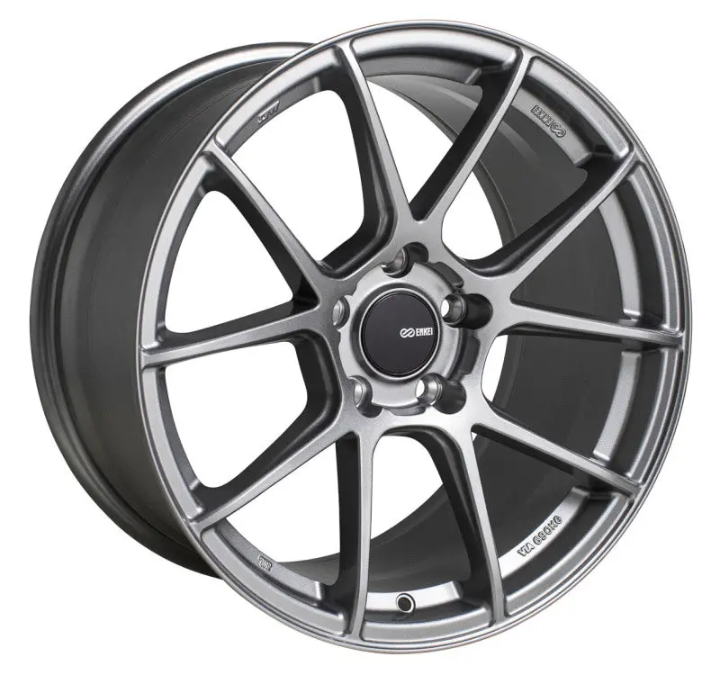 Enkei Ts-V Forged Alloy Wheel – 18X8", 5X112 Bolt Pattern, 45Mm Offset, 72.6Mm Bore, Storm Grey Finish 1