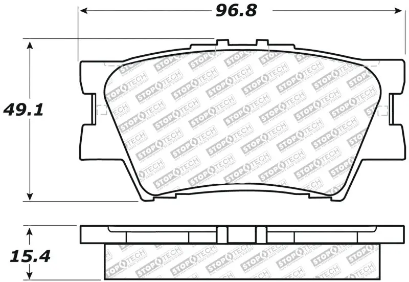 Stoptech Street Select Rear Brake Pads – Performance-Certified Compound 1