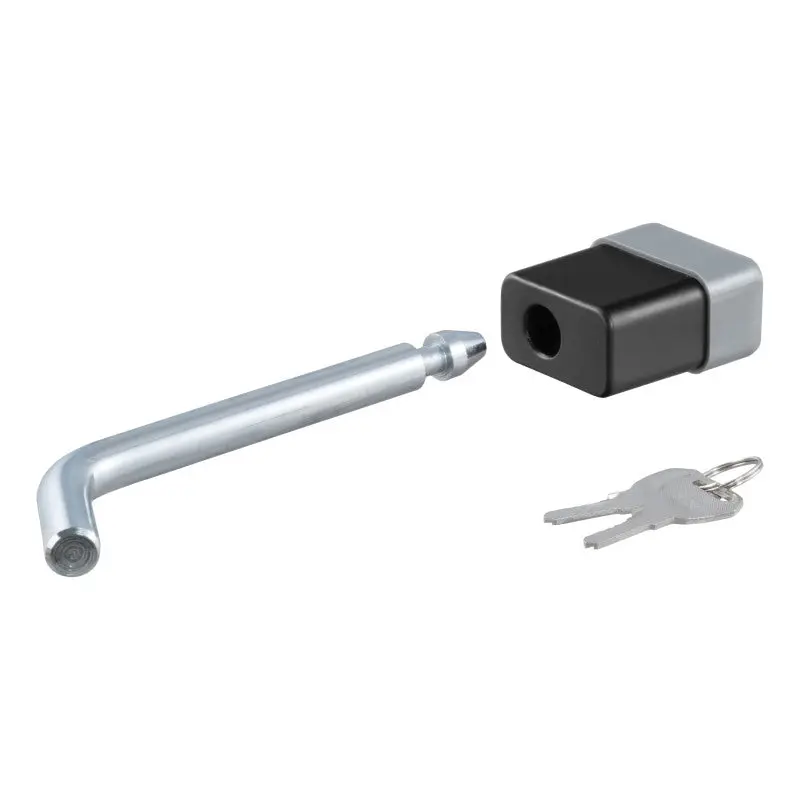 Curt 1/2" Hitch Lock For 1-1/4" Receiver – Chrome-Plated Deadbolt Design 1