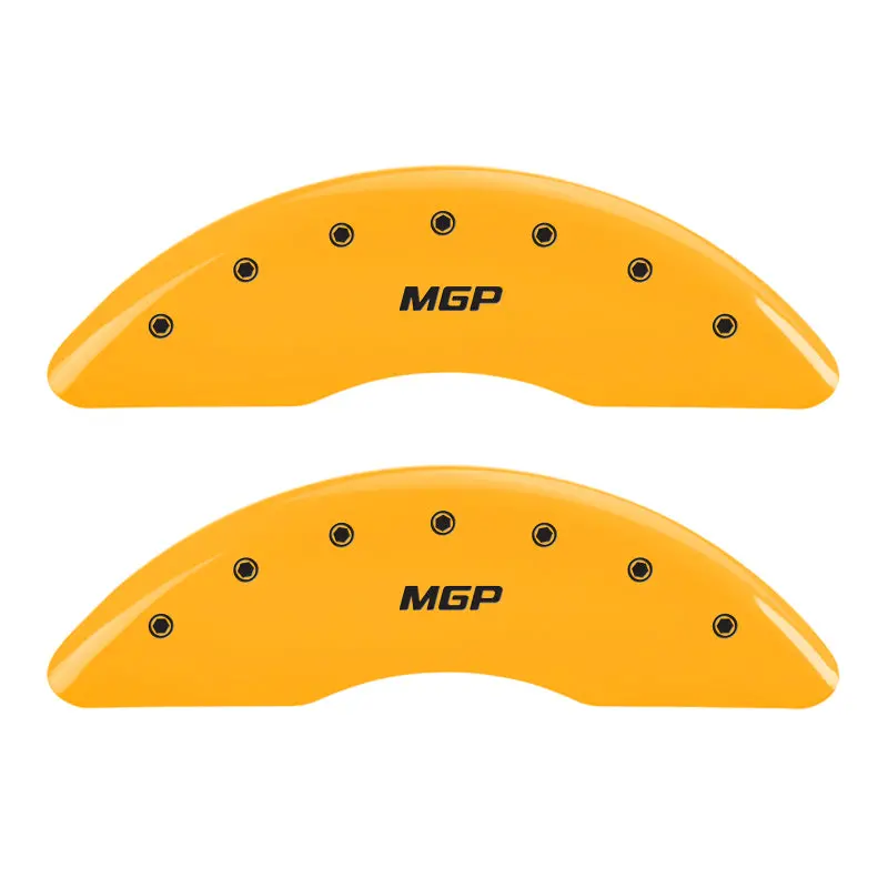 Mgp Engraved 4-Piece Caliper Cover Set – Mgp Logo, Yellow Finish With Black Accents 1