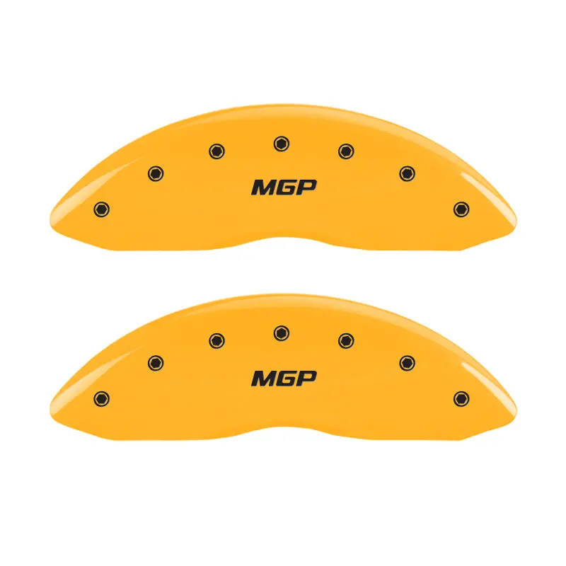 Mgp Engraved Full Caliper Cover Set – Yellow Finish With Contrasting Black Charcoal Detailing 1