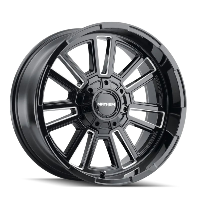 Mayhem Apollo 20X9 Wheel — 6X135 Bolt Pattern, 0Mm Offset, 106Mm Hub Bore, Black With Machined Spokes 1