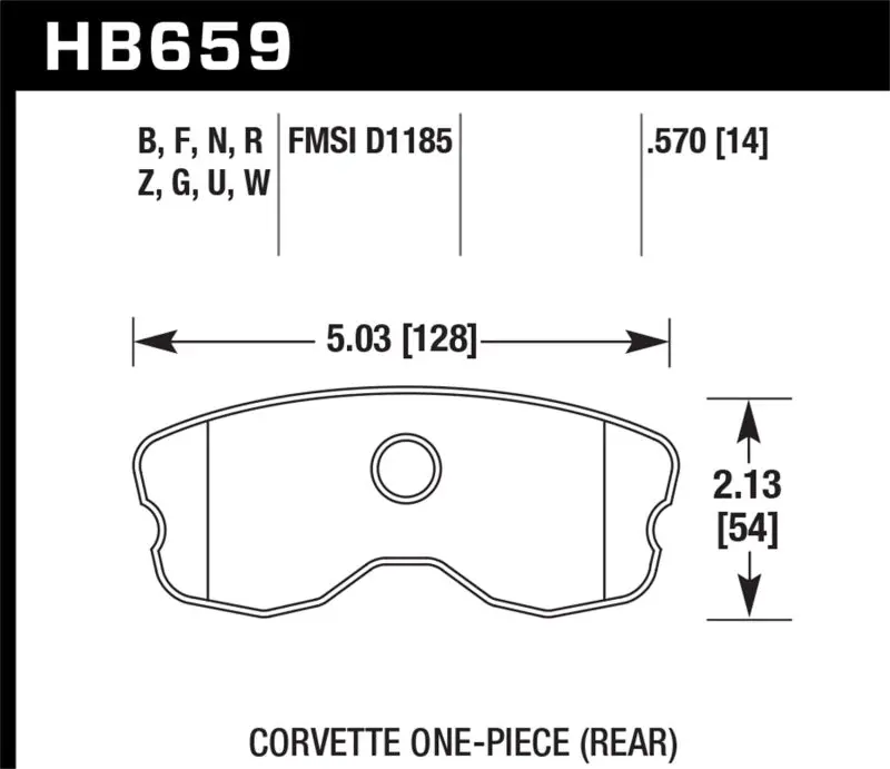 Hawk Hps Street Rear Brake Pads For 2006–2010 Chevrolet Corvette – Enhanced Friction Design 1