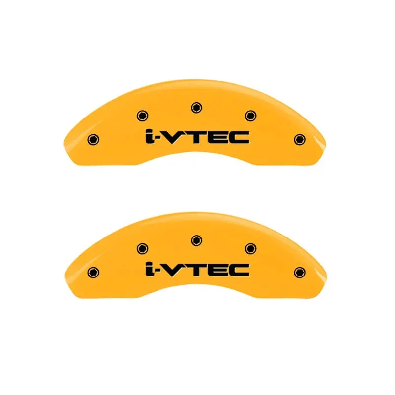 Mgp Engraved Front Caliper Covers – I-Vtec Style, Yellow Finish With Black Chrome Accents 1