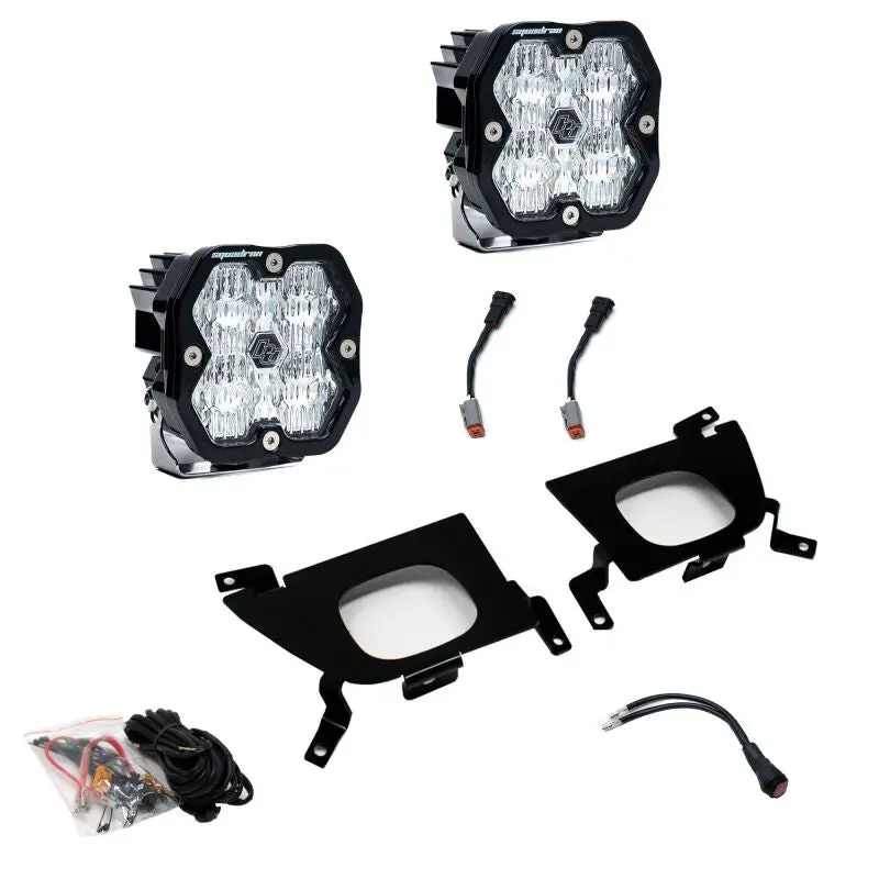 Baja Designs Squadron Sport 2.0 Fog Light Kit – Clear Lens, Designed For 2019–2022 Chevy Silverado 1500 & 2020–2022 Hd Models 1