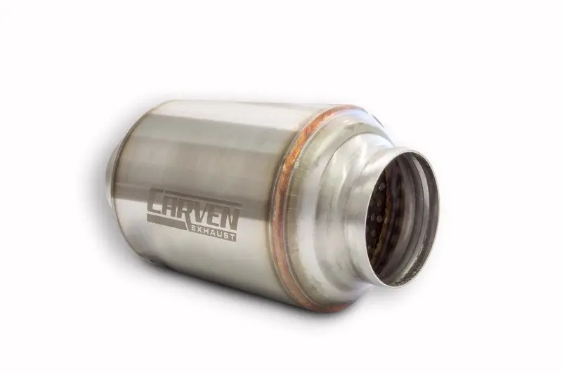 Carven-R Performance Muffler – Universal 304 Stainless Steel, 2.5-Inch Inlet, 10.5-Inch Overall Length 1