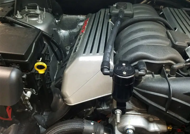 J&L Oil Separator – Passenger Side, Black Anodized, For 2011–2019 Dodge Charger Srt 6.4L Hemi 1
